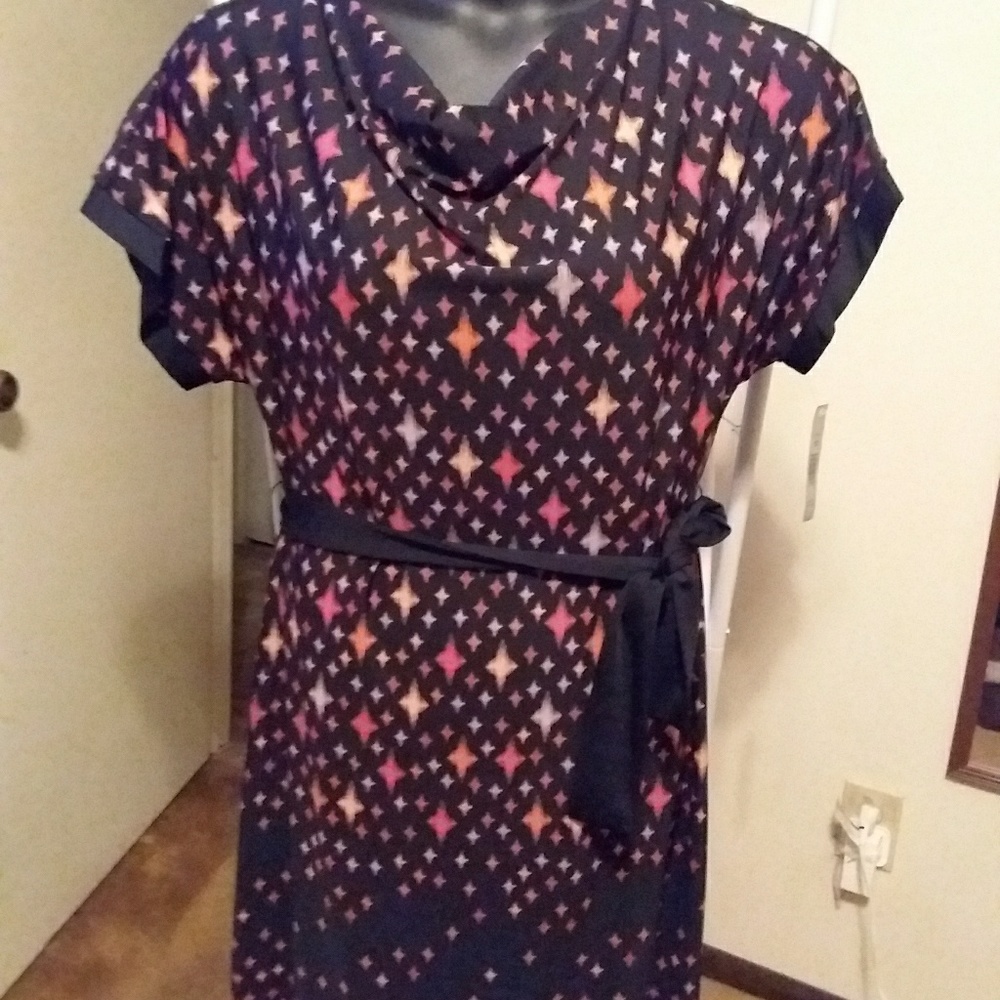 Dress with black belt